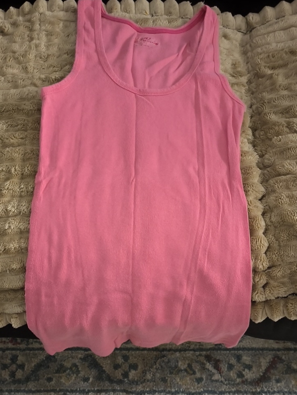 So Wear It Declare It Pink Ribbed Tank Top